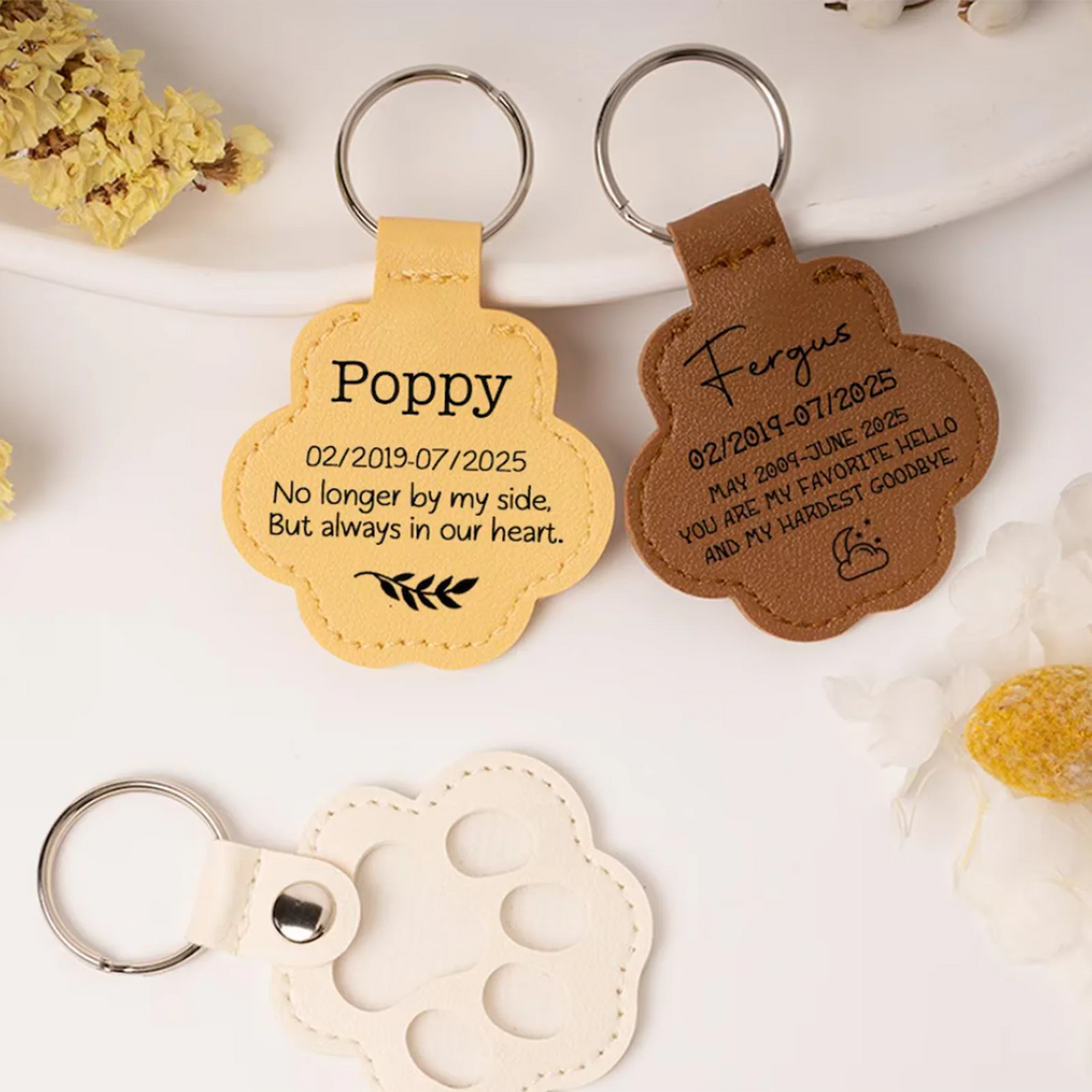 Pet Fur Memorial Keychain
