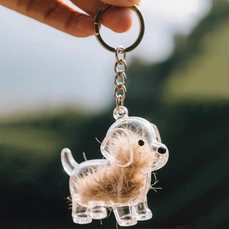 Pet fur Storage Keychain by Style's Bug