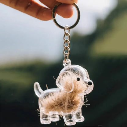 Pet fur Storage Keychain by Style's Bug