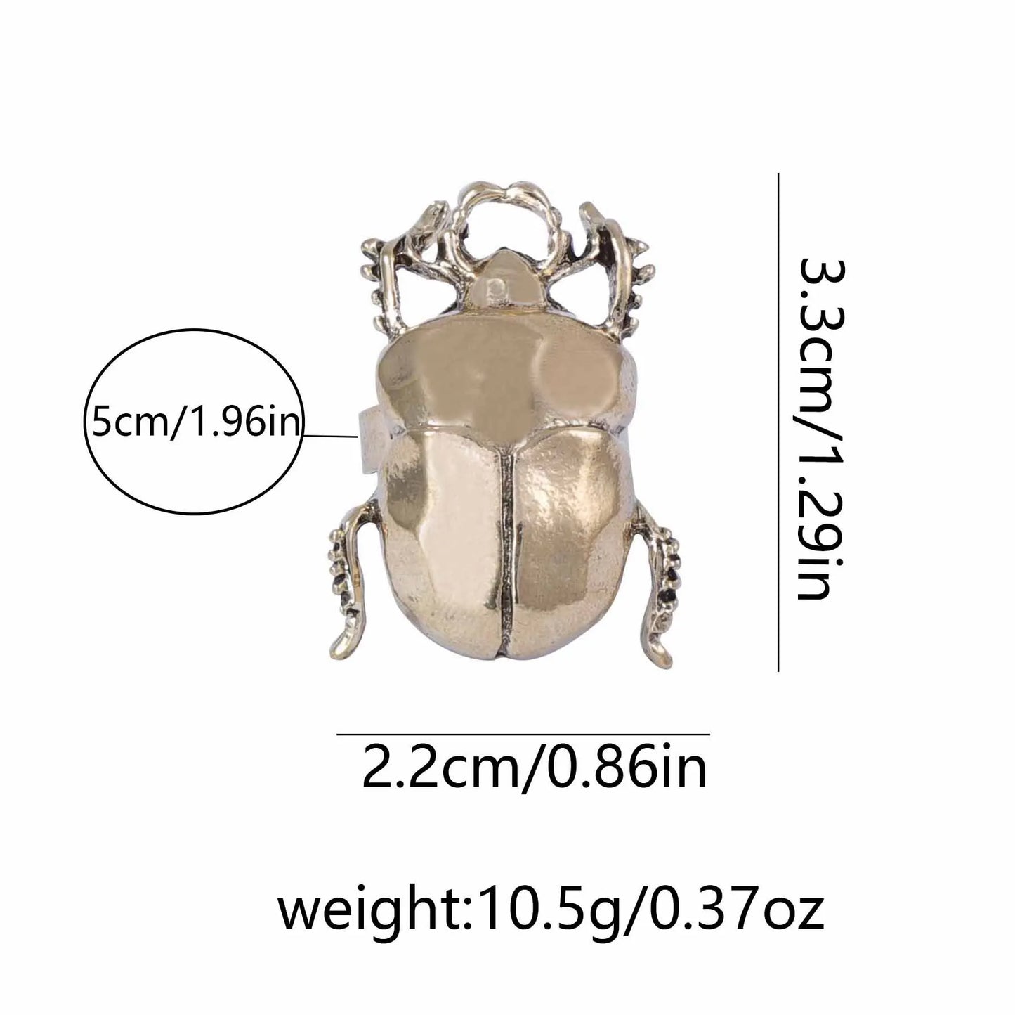 Realistic Scarab Beetle Rings
