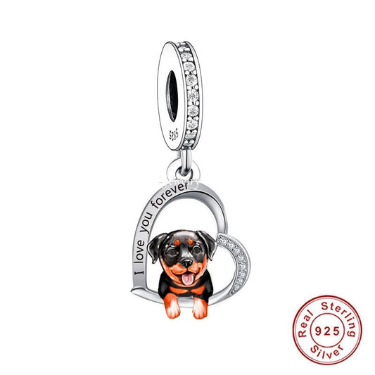 Rottweiler "I love you forever" Dog pendant