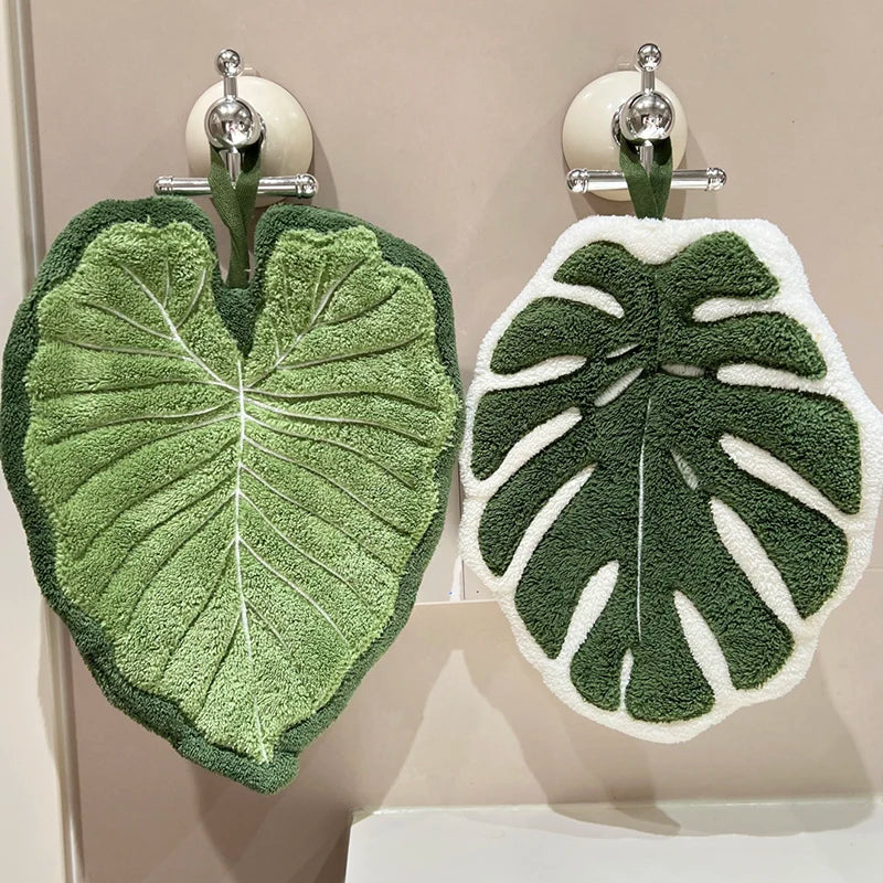 Super Absorbent Leaf Hand Towels