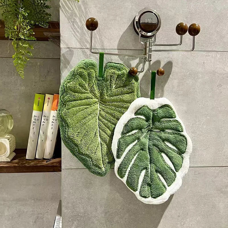 Super Absorbent Leaf Hand Towels