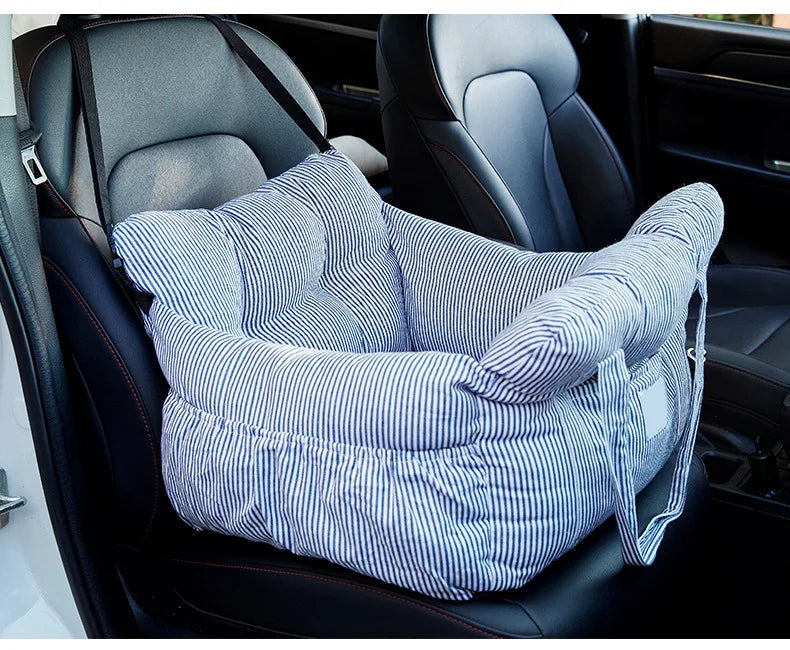 Comfy Dog Car Seat with Safety Belt + Can use as a carrier too