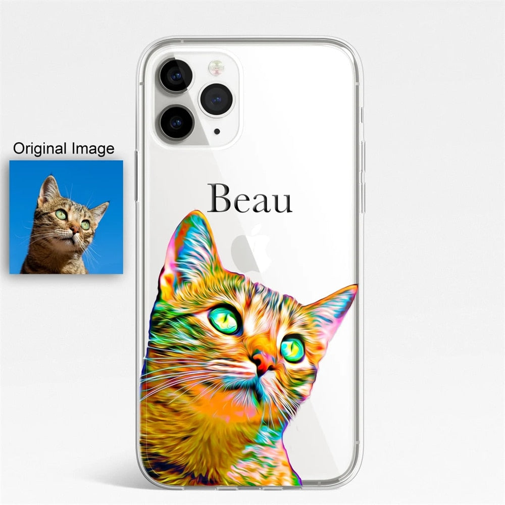 "Custom pet photo painting" printed iPhone cases by SB - Style's Bug