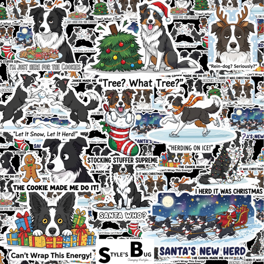 Border Collie Sticker Packs by Style's Bug
