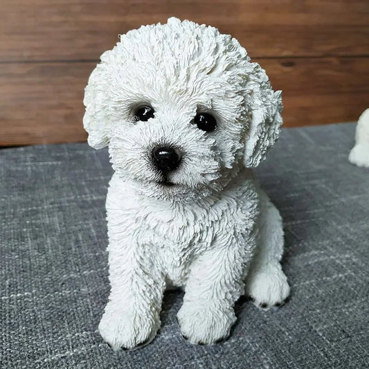 Realistic Bichon Frise Statue