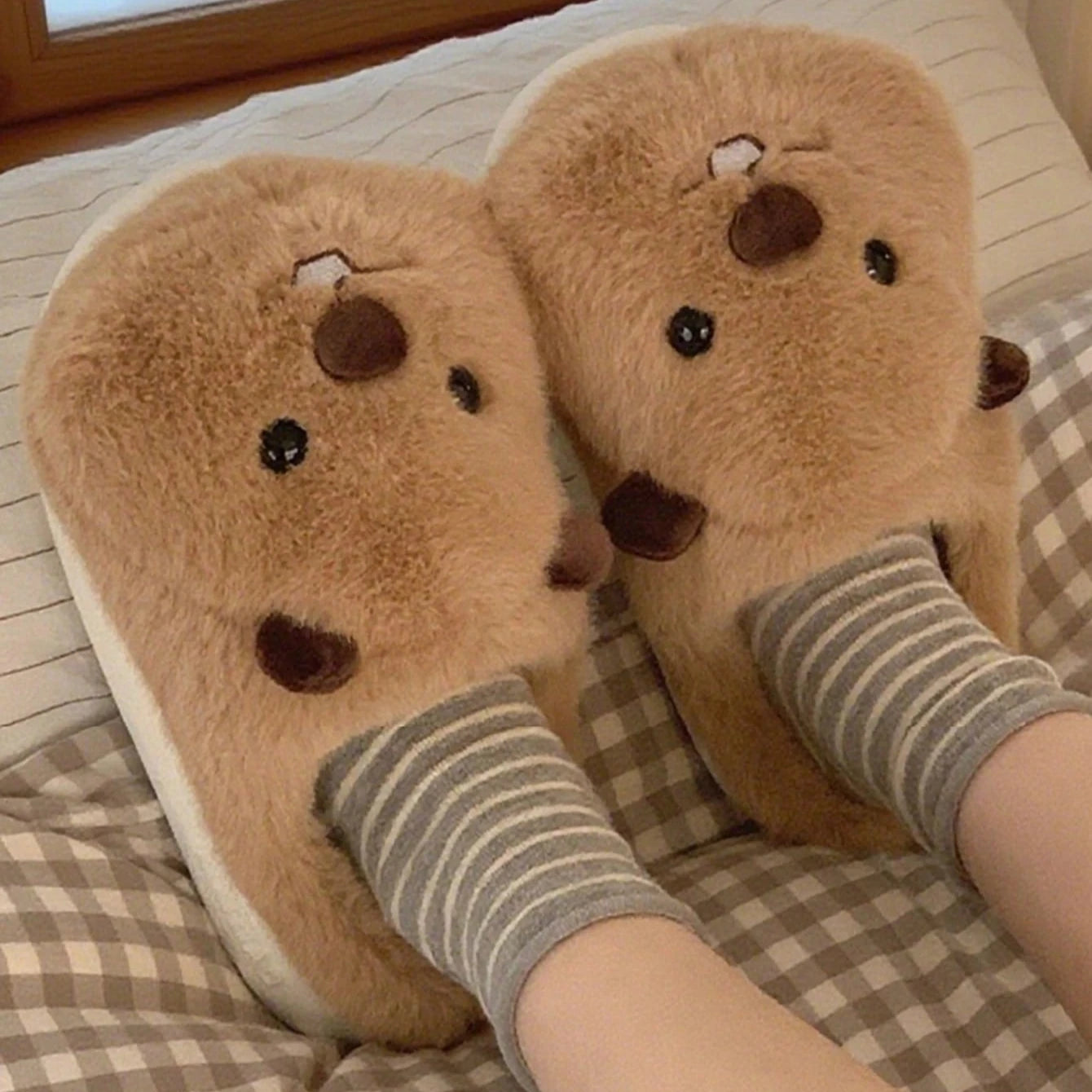 Indoor Cozy Beaver Slippers