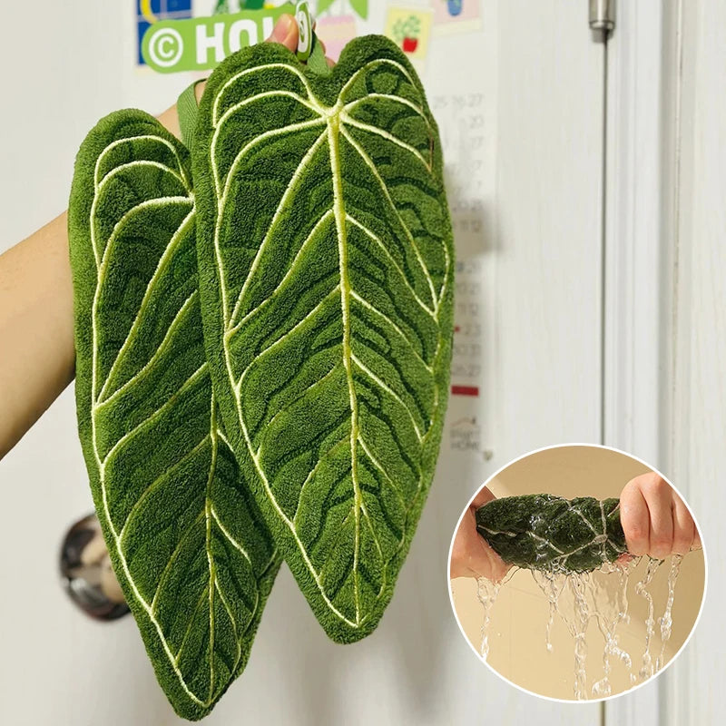 Super Absorbent Leaf Hand Towels