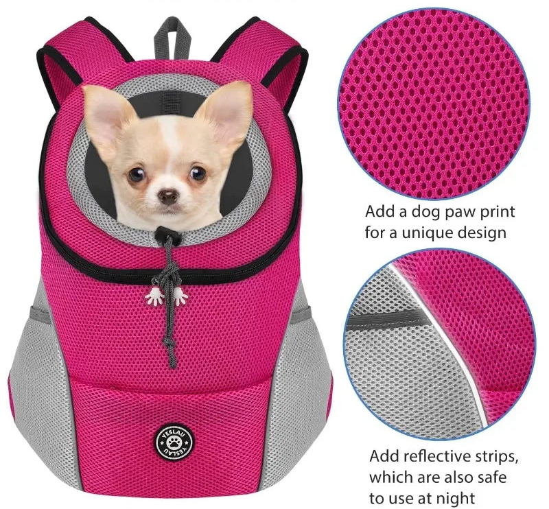 Double Shoulder Pet Mesh Backpack