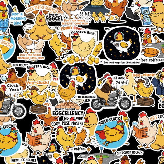 Chicken Sticker Set by Style's Bug