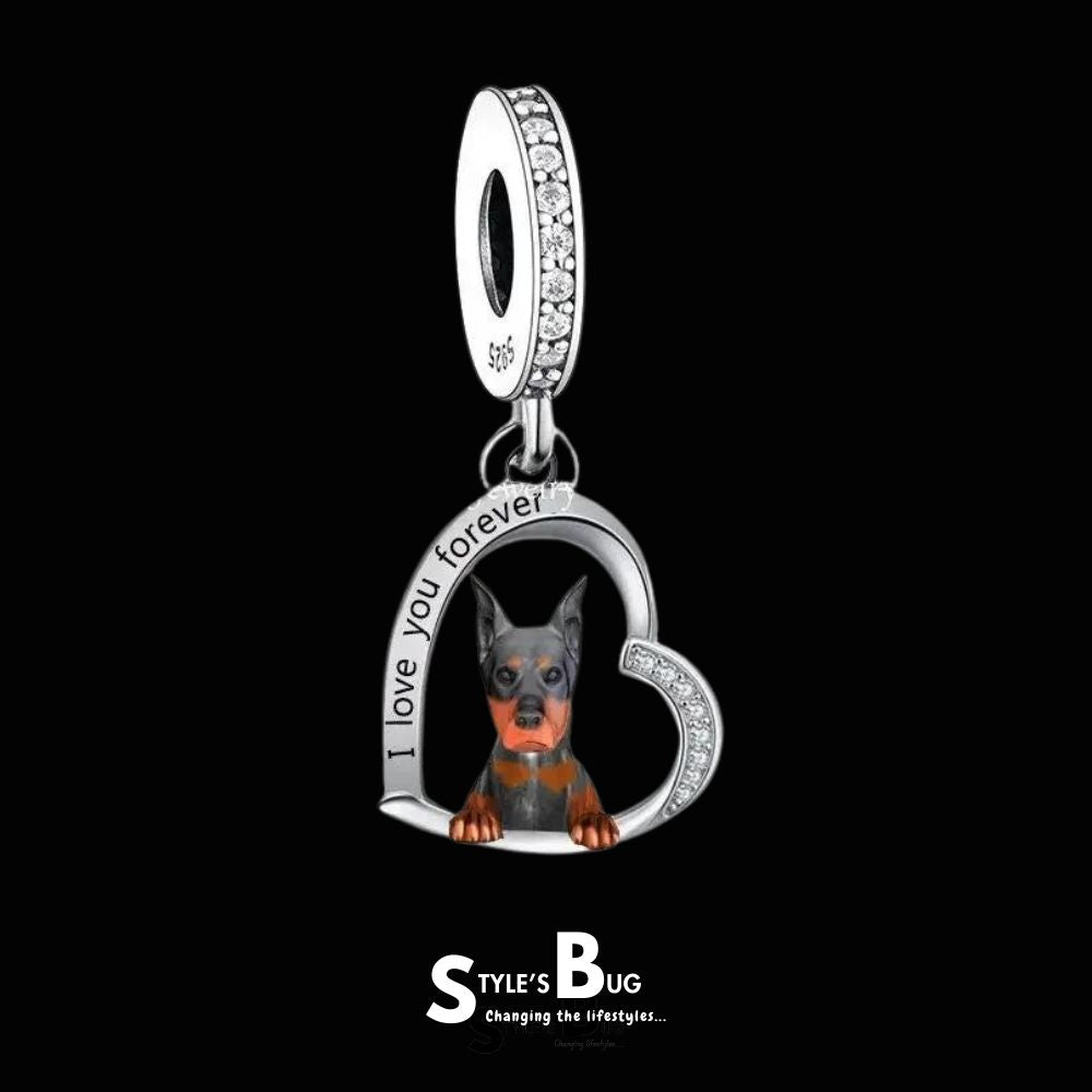 "I love you forever" Dog Pendants - Style's Bug Doberman / Only Pendant