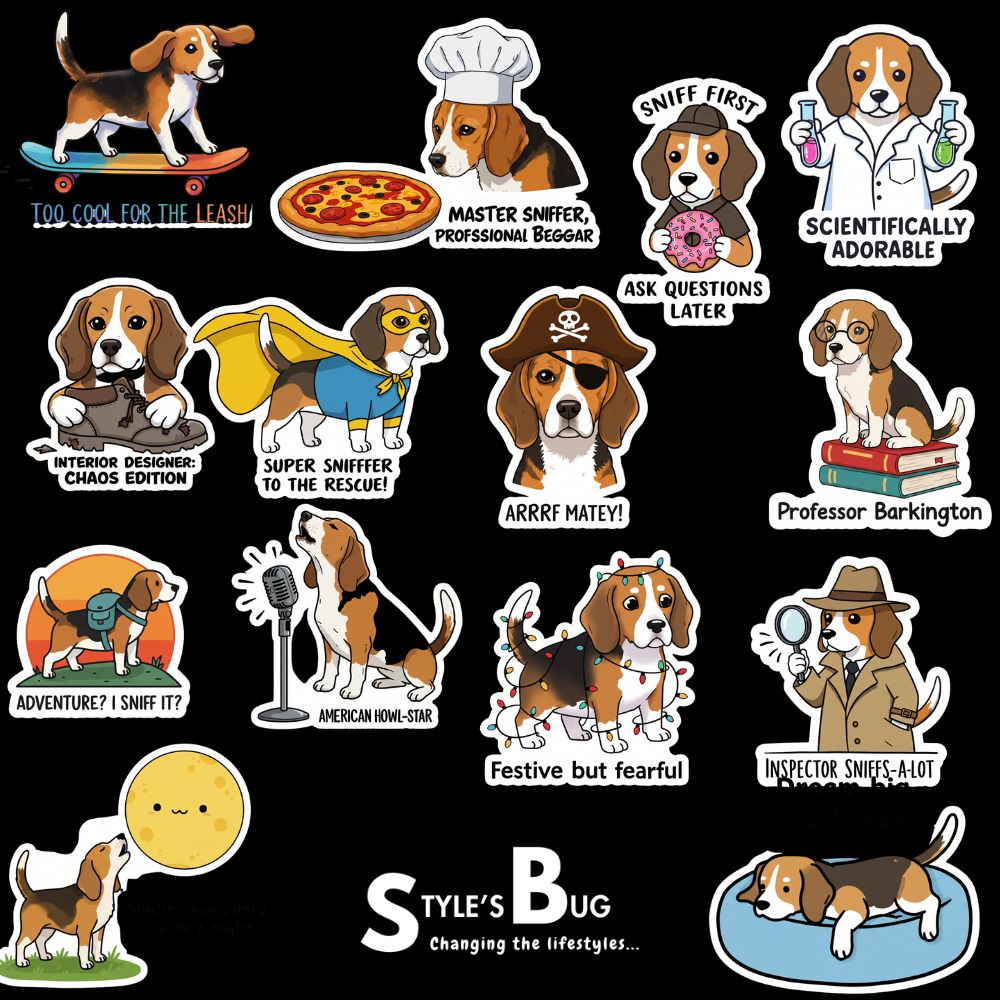 Beagle Sticker Pack by Style's Bug