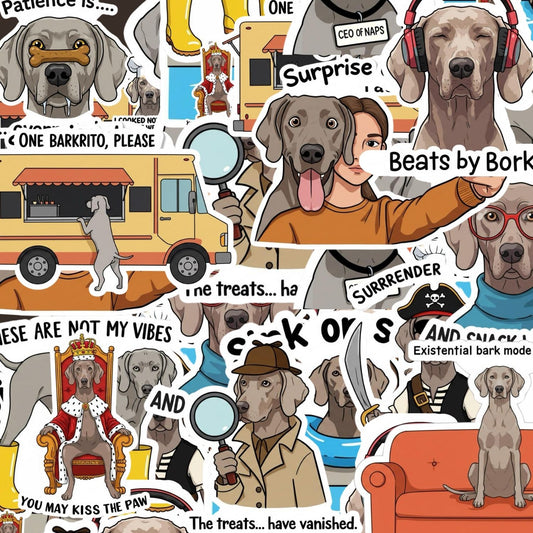 Weimaraner Sticker Pack by Style's Bug