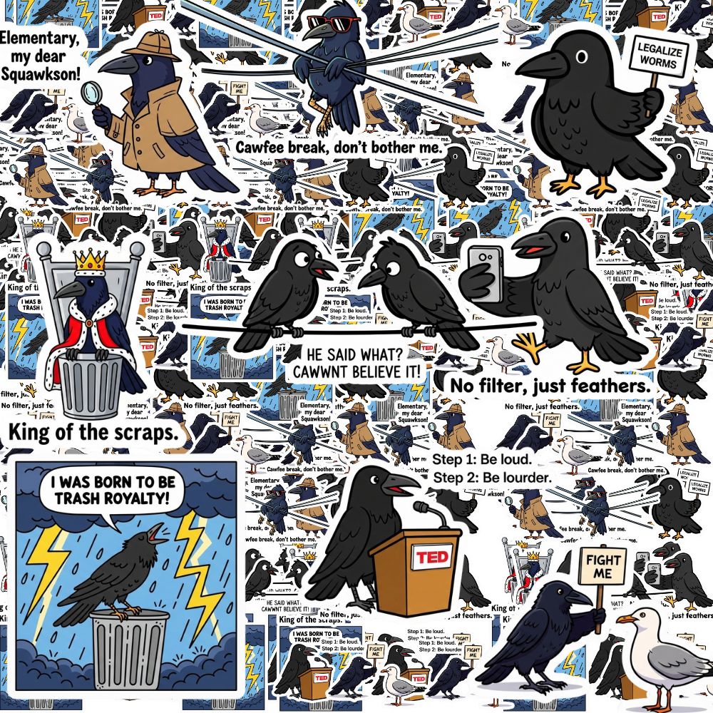 Crow Sticker Packs by Style's Bug