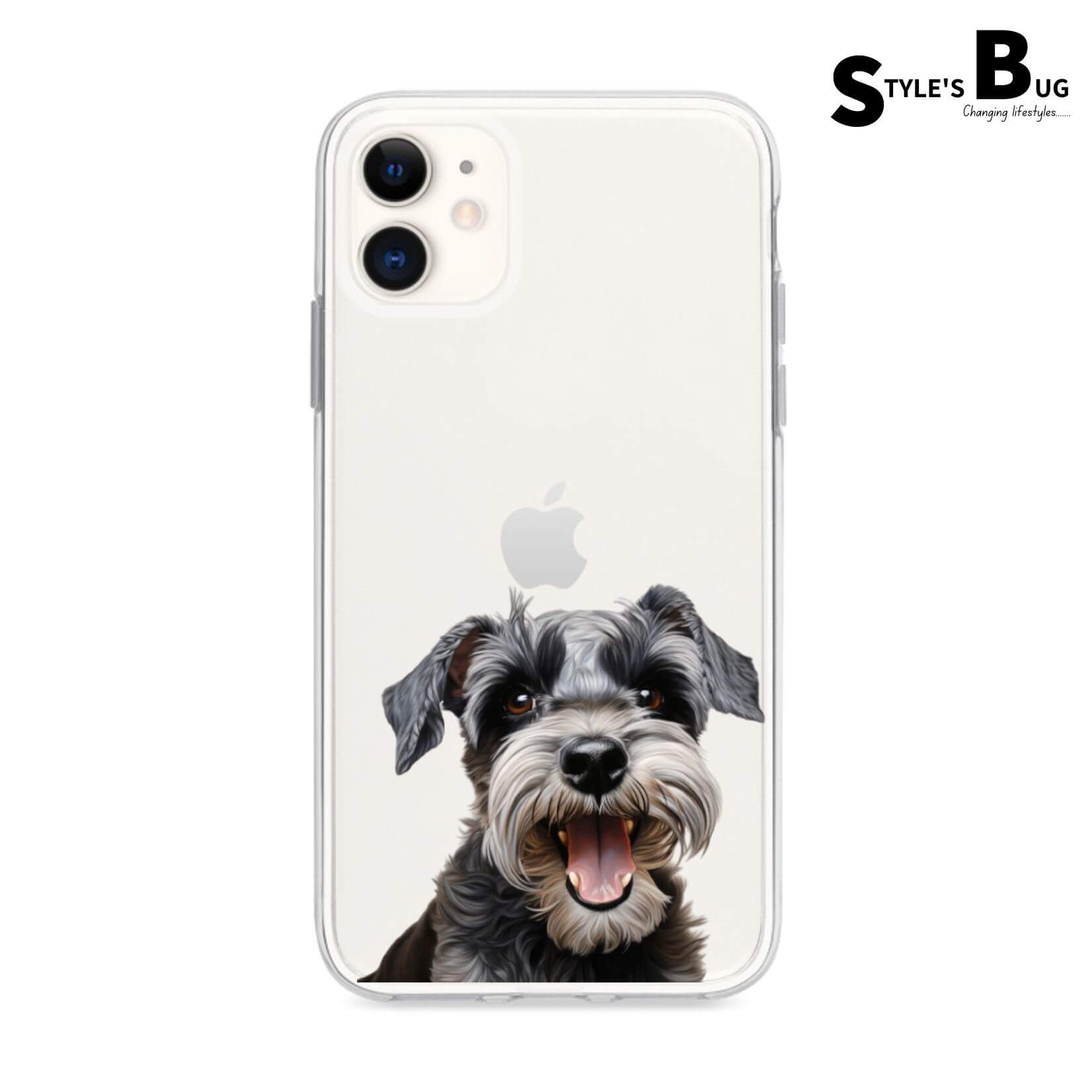Smiling Dog phone cases from Style's Bug (UV printed) - Style's Bug Schnauzer