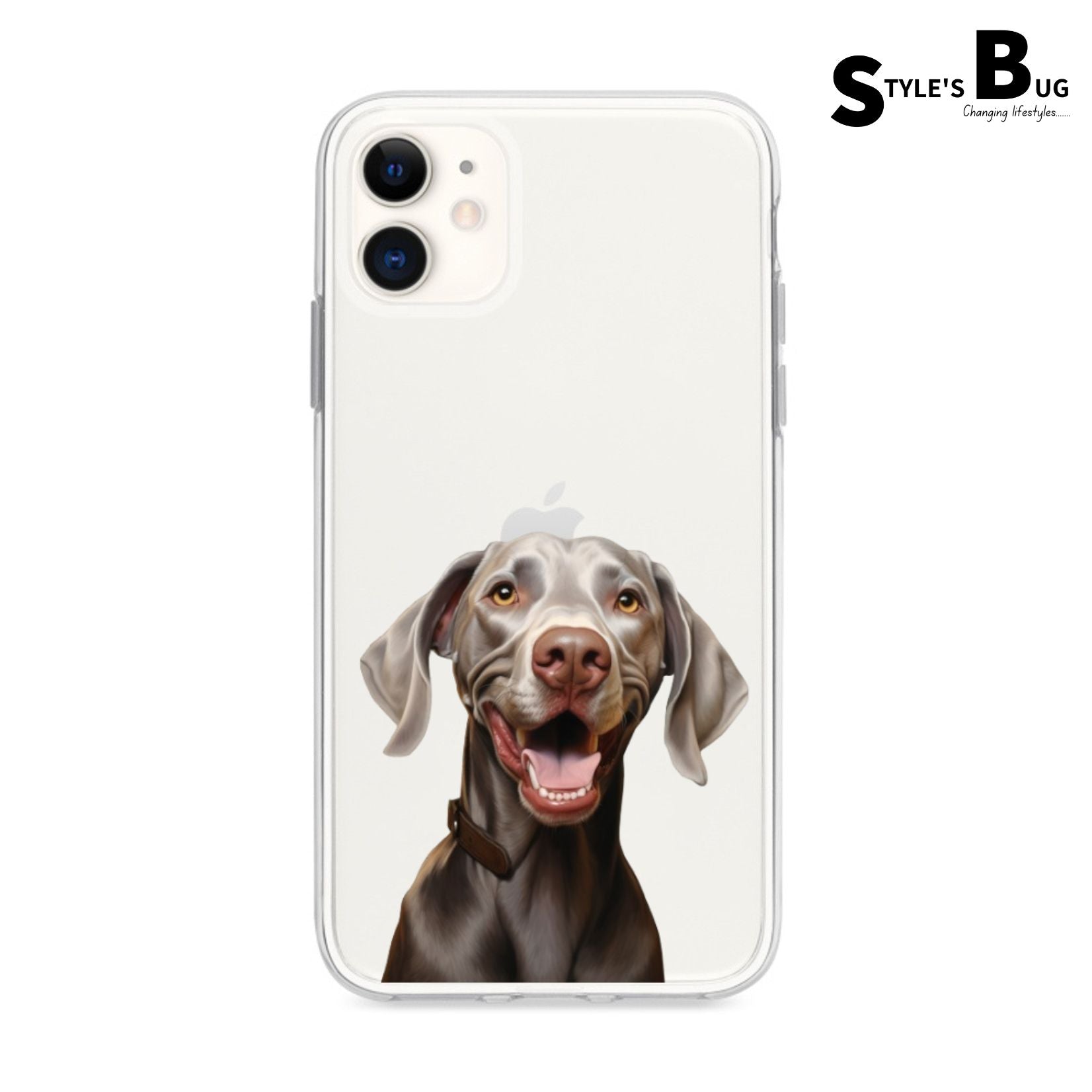 Smiling Dog phone cases from Style's Bug (UV printed) - Style's Bug Weimaraner