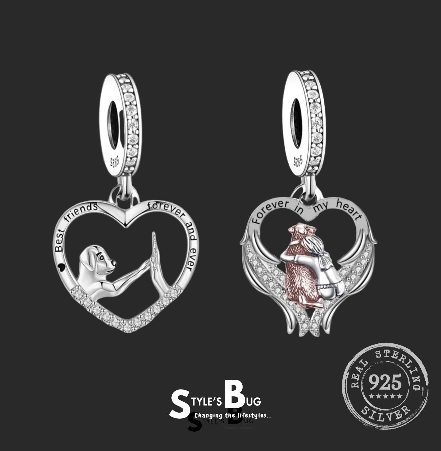 Great Dane 'I love you forever' Dog Pendants