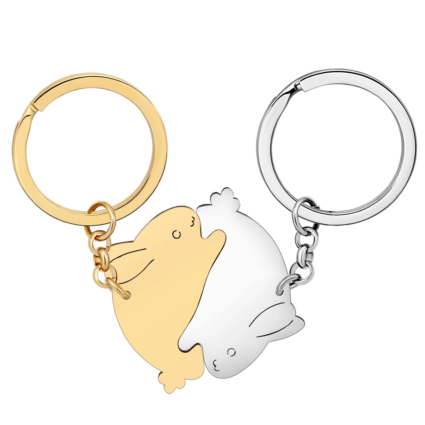 Best Friends Rabbit Keychains Pair