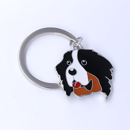 Curious Bernese Face keychain by Style's Bug