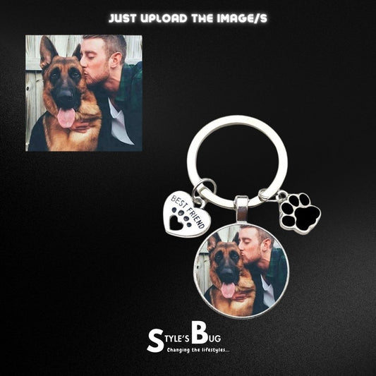 Custom Best friend pet Photo Keychains by Style's Bug (2pcs pack)