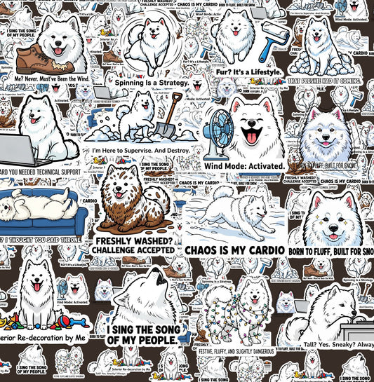 Samoyed Sticker Packs by Style's Bug
