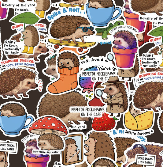 Hedgehog Sticker Pack by Style's Bug