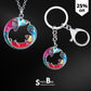 Artistic Dachshund Mom & Son Keychain / Necklace