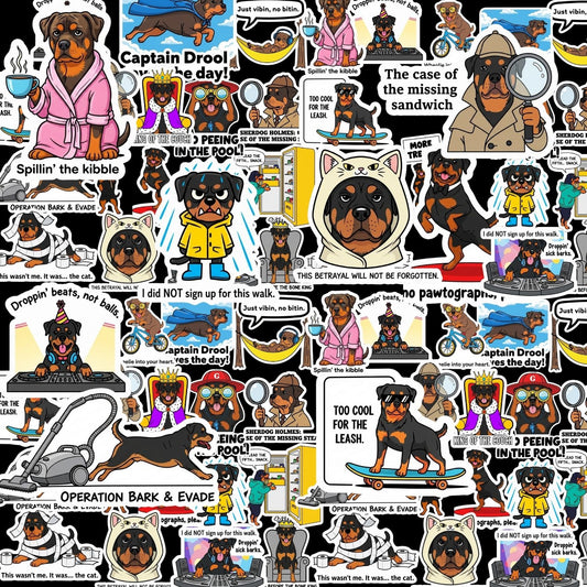 Rottweiler Sticker Packs by Style's Bug