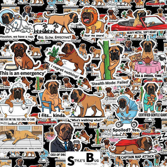 Bullmastiff Sticker Packs by Style's Bug