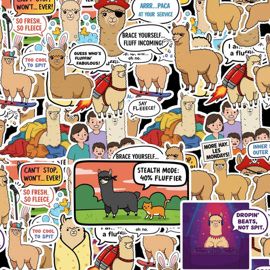 Alpaca / Llama Sticker Pack by Style's Bug
