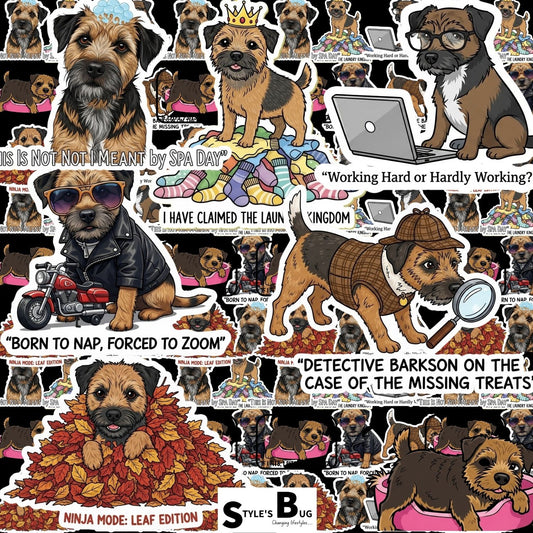 Border Terrier Sticker Packs by Style's Bug