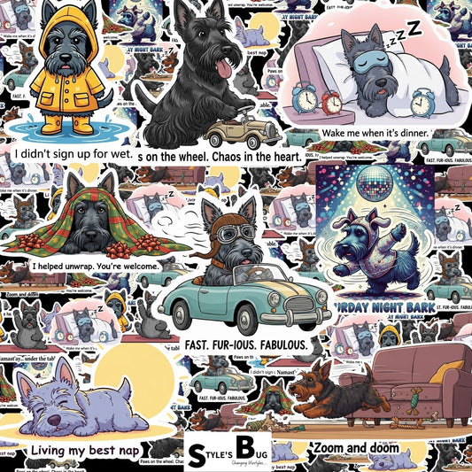 Scottish Terrier Sticker Packs by Style's Bug