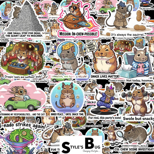 Degu Sticker Packs by Style's Bug