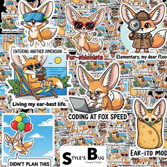 Fennec fox Sticker Packs by Style's Bug
