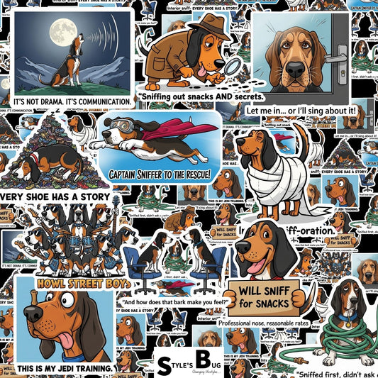 Coonhound Sticker Packs by Style's Bug