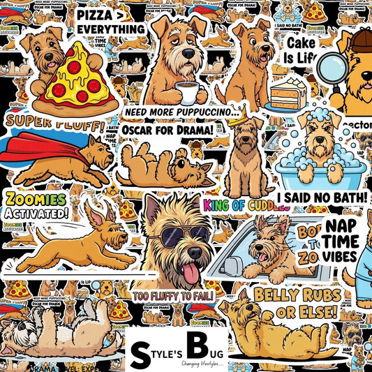 Wheaten Terrier Sticker Packs by Style's Bug