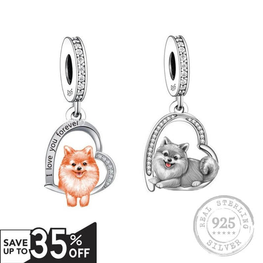 Realistic Pomeranian pendants