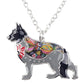 Artistic German Shepherd Necklace / Brooch