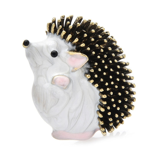 Realistic Hedgehog Brooches - Style's Bug 2 x Standing hedgehogs