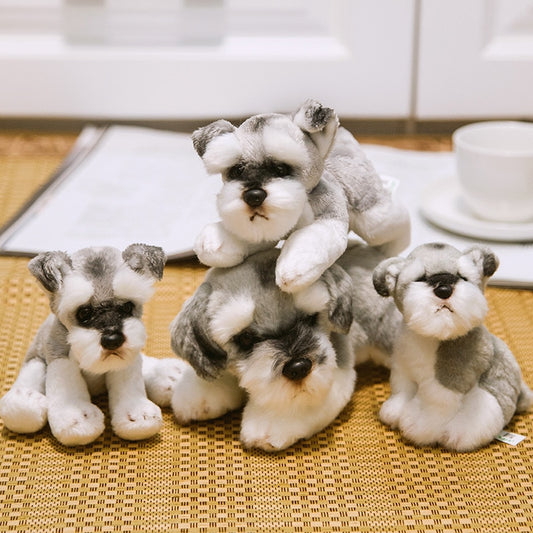Realistic Schnauzer puppy plushies - Style's Bug All the Four sizes (10% OFF) - POPULAR
