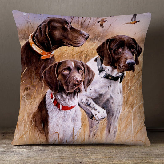 German Shorthaired Pointer Cushion Covers - Style's Bug Three Sisters