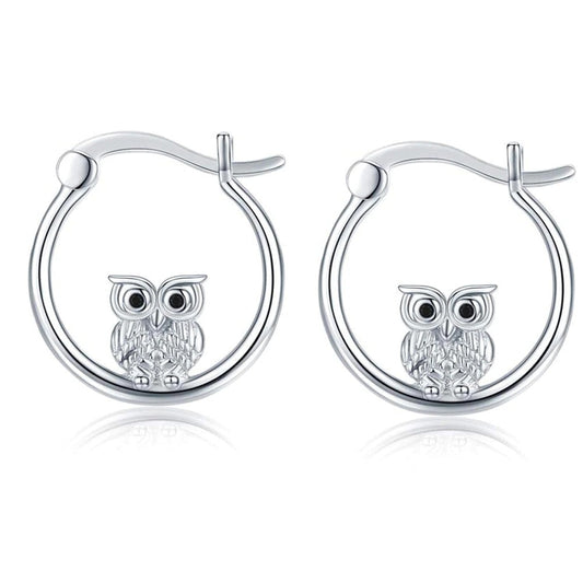 "Starring Tiny Owl" Hoop Earrings - Style's Bug