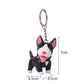 Smiling Bull Terrier keychains