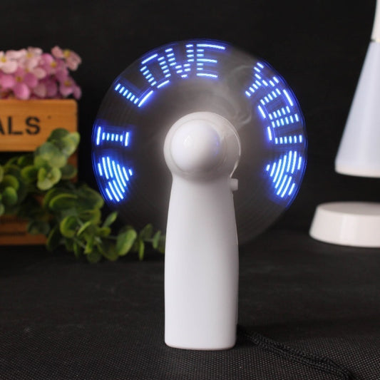 "I Love you" Handheld Mini Fan by Style's Bug - Style's Bug Blue