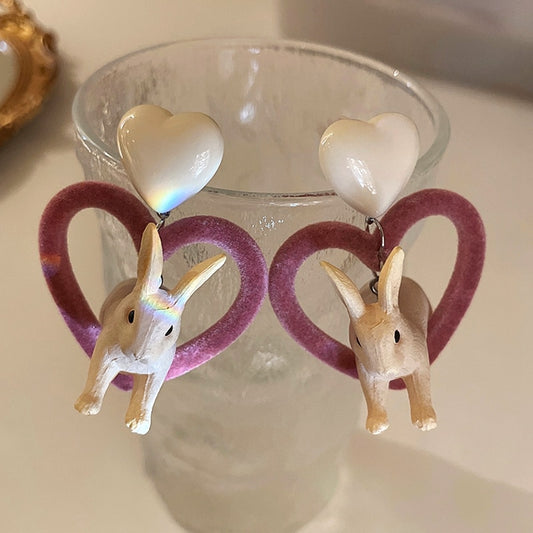 " Hopping bunny " drop earrings by SB - Style's Bug Default Title