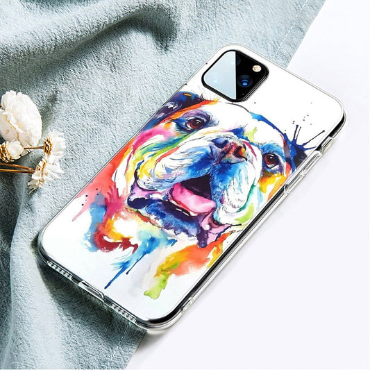 Funny Bulldog water color painting iPhone cases - Style's Bug Just ate and I'm Sleepy / iPhone 5 5S SE