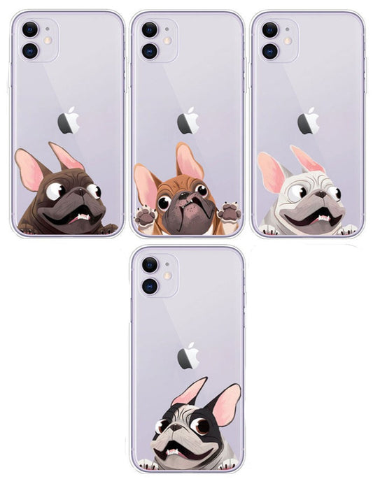 Funny cartoon French Bulldog iPhone cases - Style's Bug