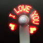 "I Love you" Handheld Mini Fan by Style's Bug - Style's Bug Red
