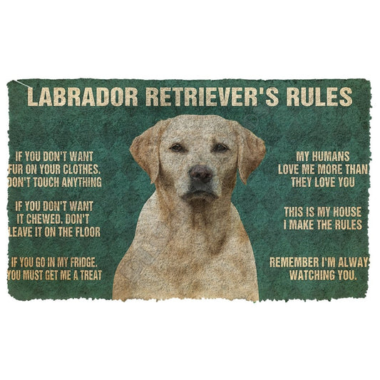 " Labrador Retriever's Rules " mat by SB - Style's Bug 80cm x 60cm